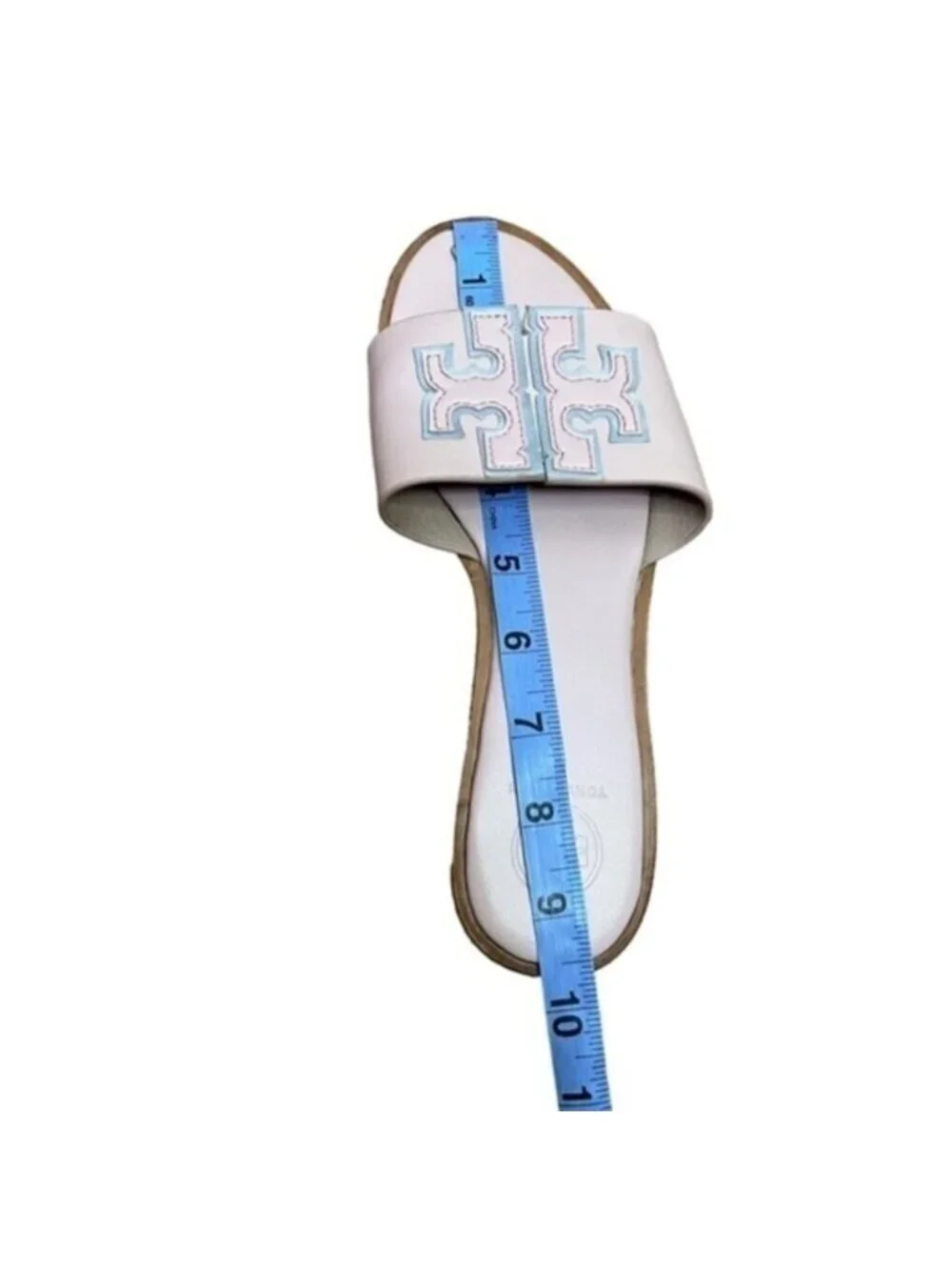 Tory Burch Ines Slides Sea Shell Pink Calf Leather Size‎ 7.5 US